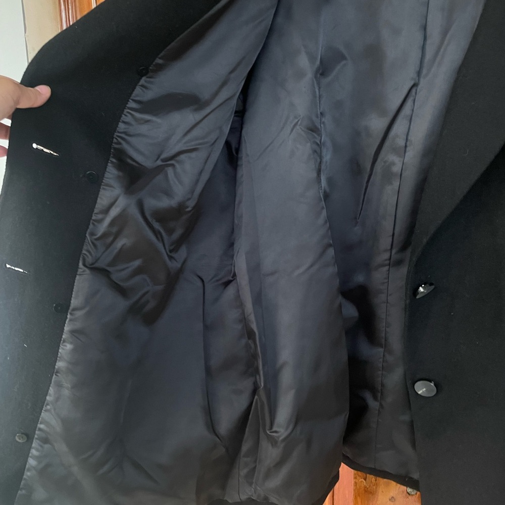 Wool blend long blazer coat. Size large. Gently used - Picture 4 of 6